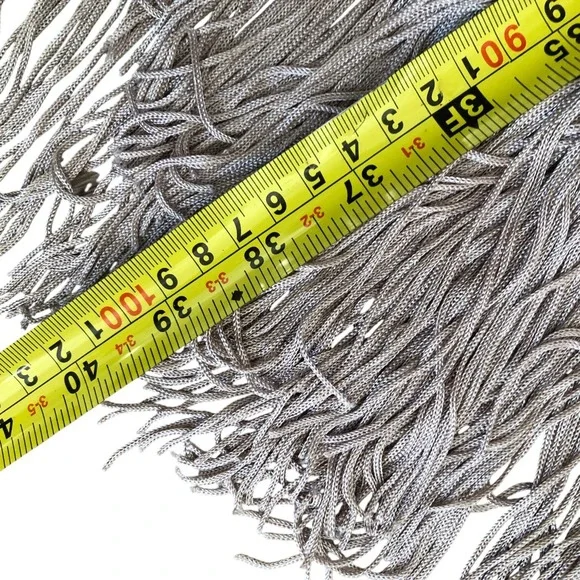 Questions Tan Long Line Feminine‎ Romantic Boho Fringe Lace Cardigan/Jacket ~ L - Picture 16 of 16